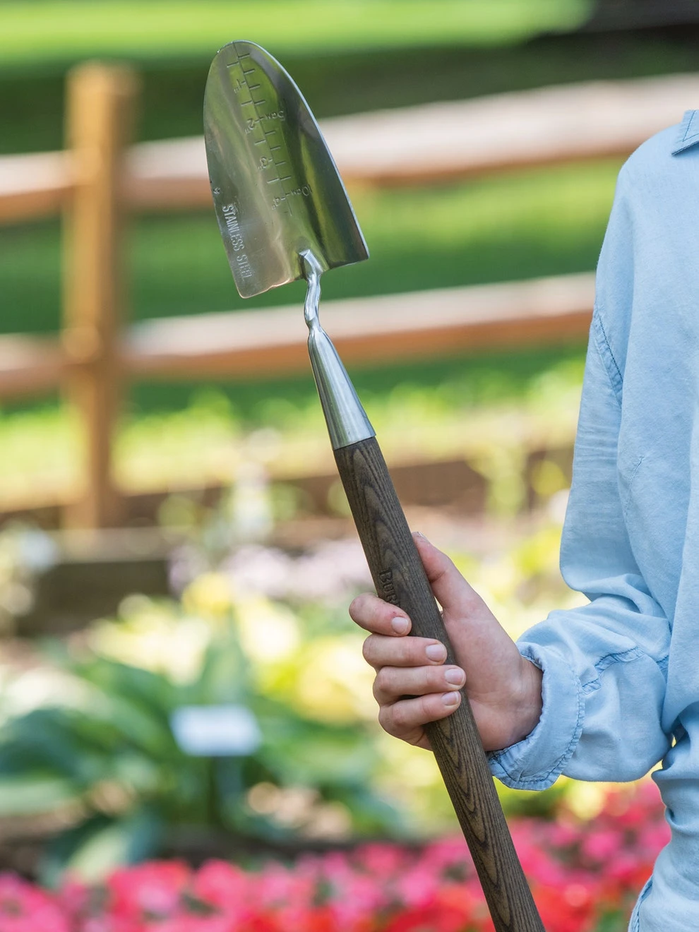 Garden Tools - Burpee Stainless Steel Long Handle Trowel - Image 3